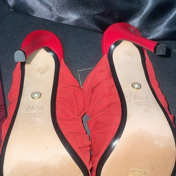 Alevi Milano Shanina 110 Look net red mules - Picture 8 of 17